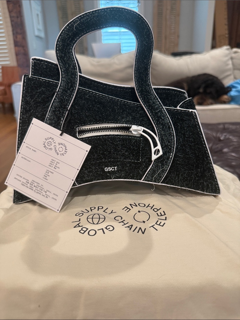 Unreleased MSCHF Global Supply Chain Telephone (GSCT) Handbag  “Static” colorway